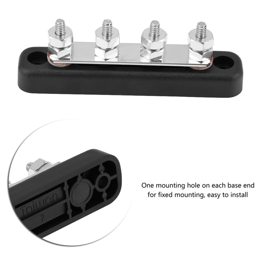 Bus Bar Electric Terminal Junction Block 100A Ac/Dc 300V 4 Studs Durable 4051392732211