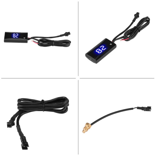 Blue Light Water Temp Meter Motorcycle 0-120C