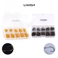 600pcs Carbon Steel Fishing Hooks 3#-12# with Tackle Box
