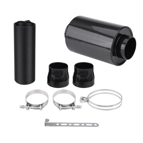 76mm Carbon Fiber Cold Air Intake System with Hose for Improved Performance 1