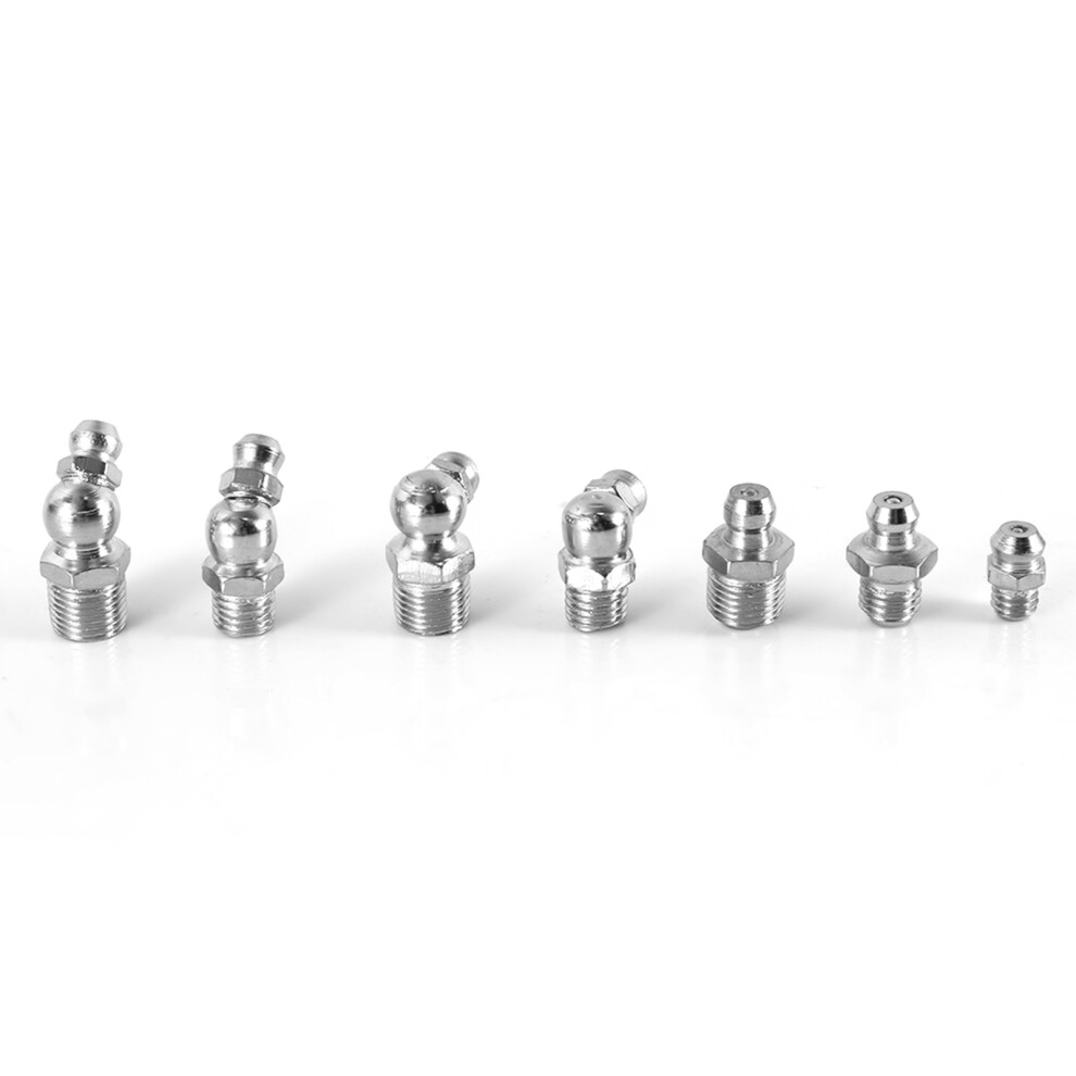 45Pcs M6/M8/M10 Metal Brass Zerk Grease Nipple Fitting Kit, High-Temp, Durable 9471392737804