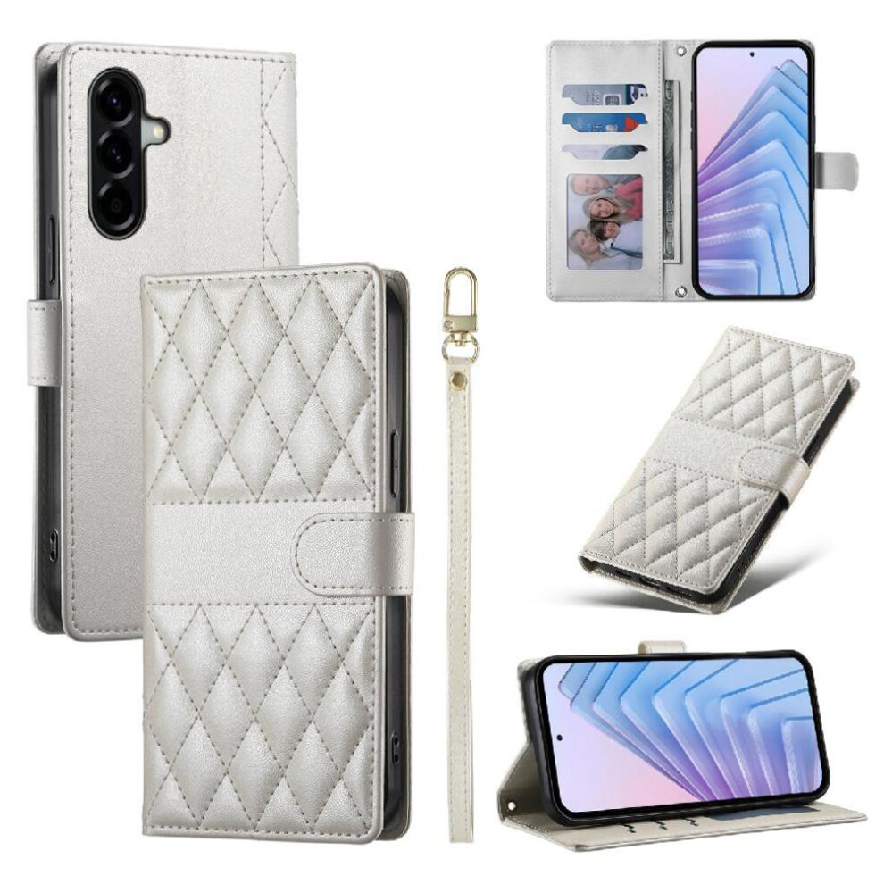 () Flip Case For Samsung Galaxy A57 5G Elegant Dual Straps Shockproof Leather Case Wallet 764563248674