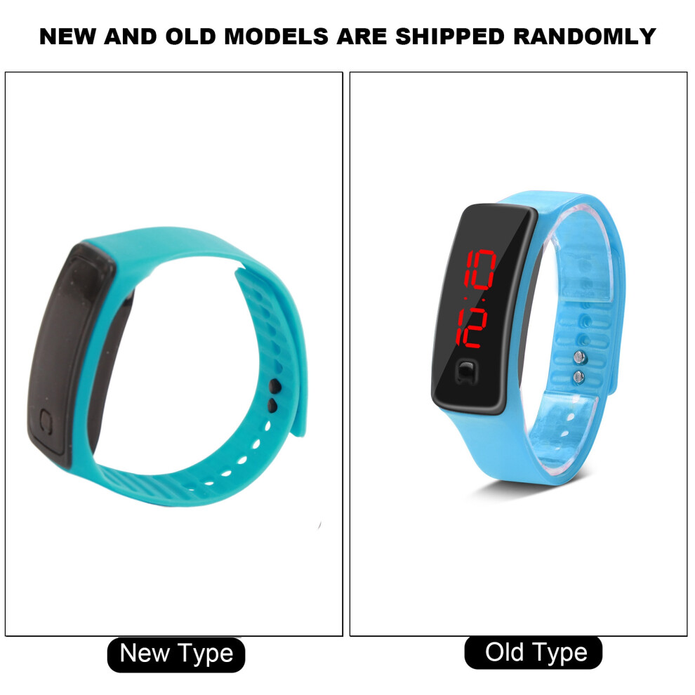 Led Sport Wristwatch With Silicone Strap Digital 12-Hour Dial Electronic Watch 6951392905340