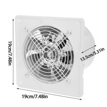 190mmHigh - Quality40W White Wall Exhaust Fan for Bathroom & Kitchen Ventilation