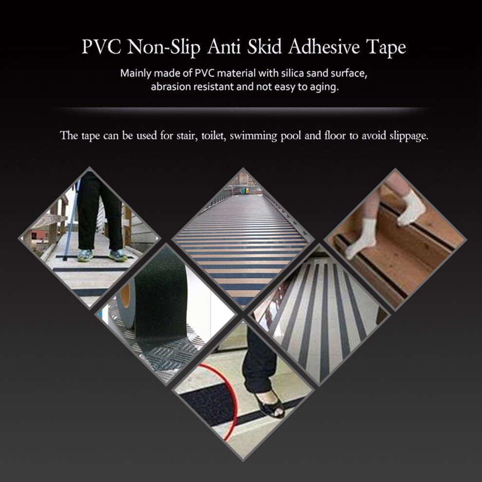 5Cm X 5M Pvc Non-Slip Anti-Skid Tape For Stair Floor Safety (Transparent) 7891392741250