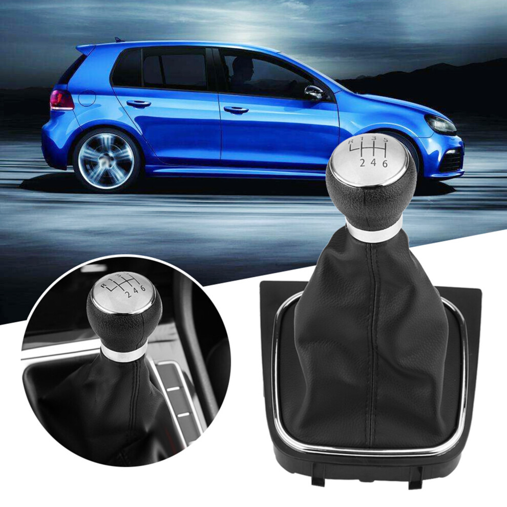 6 Speed Car Gear Shift Knob Gaiter Cover For Golf 6 Mk5 Mk6 Jetta 2005-2014 9471392741672