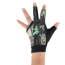 Unisex 3-Finger Snooker Pool Cue Glove Green M for Billiards