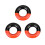 3Pcs Weighted Ring for Driver Golf Head, Steel + Rubber, 6.5cm 3