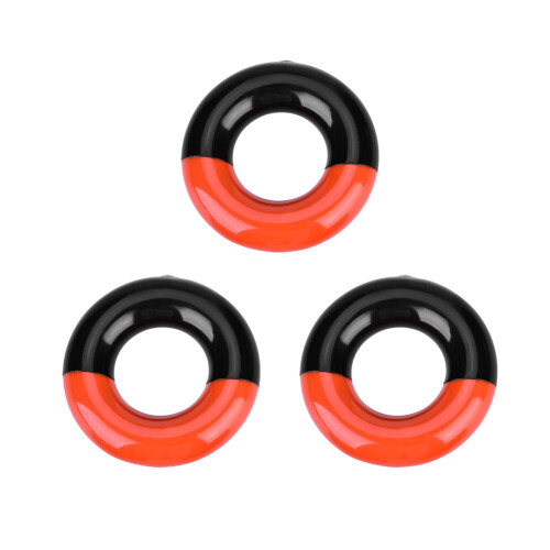 3Pcs Weighted Ring for Driver Golf Head, Steel + Rubber, 6.5cm 2
