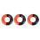 3Pcs Weighted Ring for Driver Golf Head, Steel + Rubber, 6.5cm 6