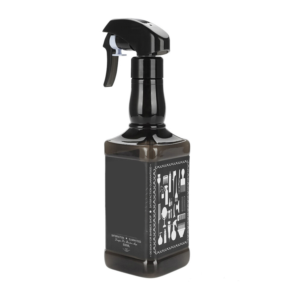 Black 500Ml Hairdressing Spray Bottle For Salon & Barber Hair Tools