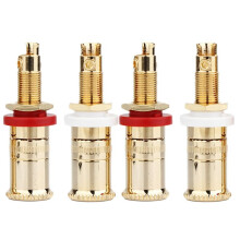 Adecuado para Bloque de Terminales de Altavoz HIFI Chapado en Oro Preffair, Conector Tipo y con Cabezal Tipo Banana, Terminal de Amplificador