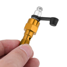 Gold M10x1.0mm Brake Caliper Bleed Screw with Dust Cap for Motorbikes Easy Fit