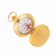 Portable Brass Folding Compass Ring Keychain 5x6x1.7cm Outdoor Camping