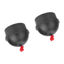 2pcs No Slip Pool Cue Chalk Holder Black Rubber 4x4x3.4cm