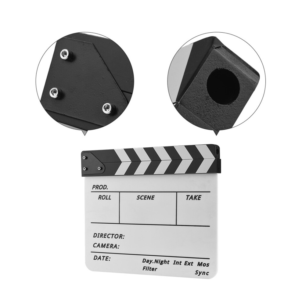Acrylic Tv Film Clapper Board White 7340572931757
