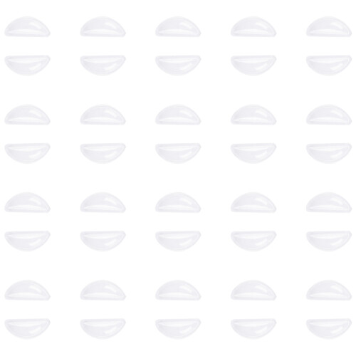 20pairs Comfortable Adhesive Nose Pads Silicone-White D type