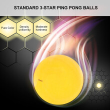 60 Pcs 3-Star Table Tennis Balls Durable ABS Training And Casual Ping Pong Balls