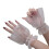 2 Stück weiße Spitze und Perlen Fingerlose Oversleeves-Weiß 1