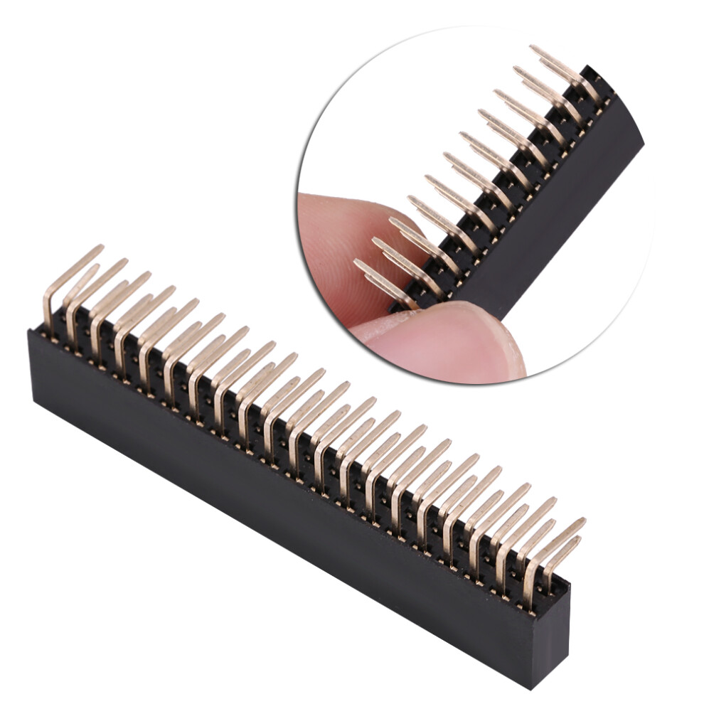 2.54Mm 2X20 Pin Female Header Connector For Raspberry Pi - 3 Pieces 4691392746445