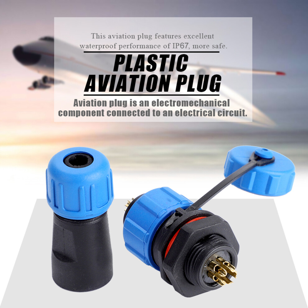 Ip67 Waterproof 5Pin Plastic Plug Socket Connector 6.5Cm 4951392747607