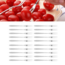 Set of 20 Stainless Steel Dessert Fruit Forks with Long Handles Kitchen Cutlery