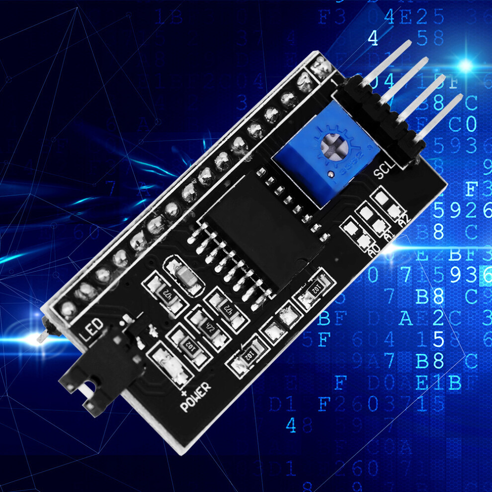 Lcd1602 I2c Adapter Board 5V Converter Module For 1602 Lcd Display 4271392747941