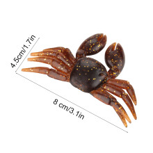 Leurre de pêche 5Pcs PVC Crab - Accessoire artificiel attractif