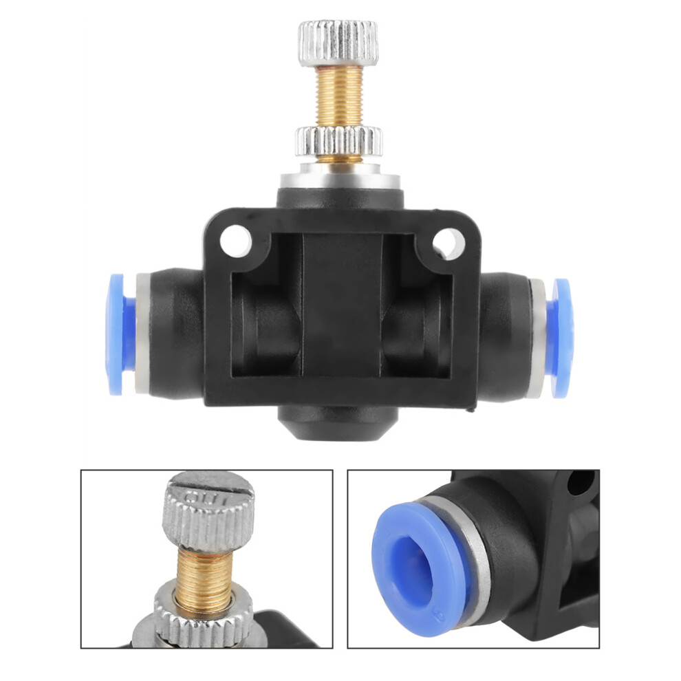5Pcs Push-In Speed Controller 6Mm Pneumatic Air Flow Control Valve Connector 8711392913695