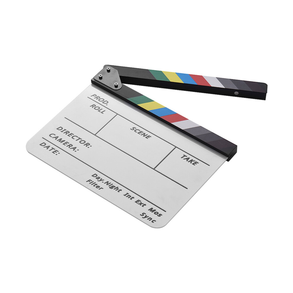 Dry Erase Acrylic Clapboard With Marker Pen, 30X19cm, Colorful Stick White 7901392909632