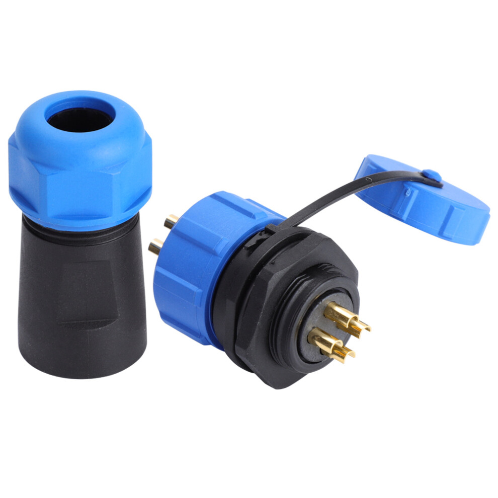 Ip68 Sp21 4Pin Waterproof Plastic Aviation Plug Socket Connector 30A 500V 4601392749643