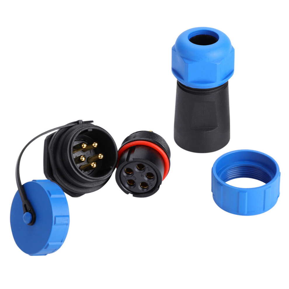 Ip68 Waterproof Sp21 5Pin Plastic Aviation Connector - 30A, 500V 4661392914052