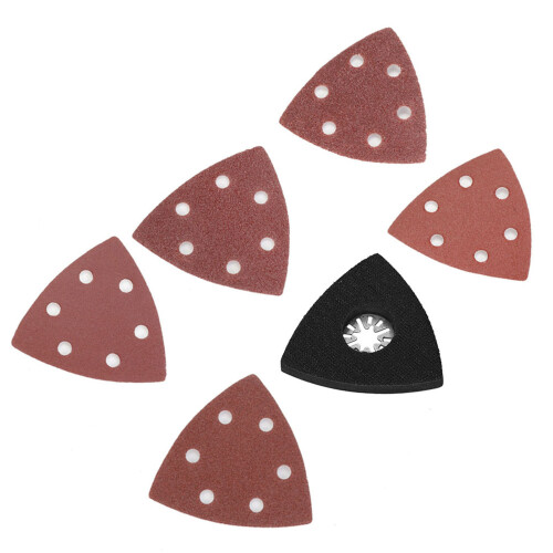 101pc Sanding Set with 90mm Sheets & 80mm Triangular Pad