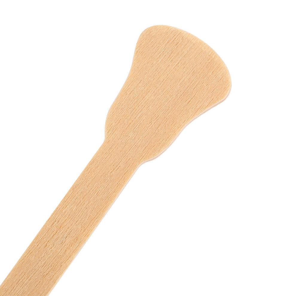 Cream 100Pcs Wooden Wax Spatulas, Disposable, 12.5Cm, Sterilized Facial Mask Applicators