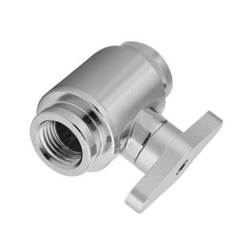 G1/4" Silver Water Ball Valve for Water Cooling System, Brass, Handle 2