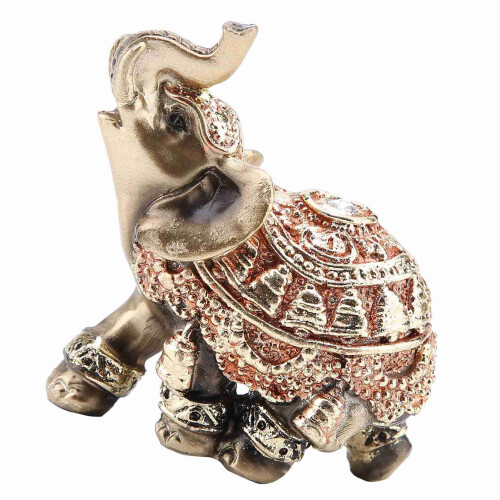 Feng Shui Golden Elephant Small Statue 2