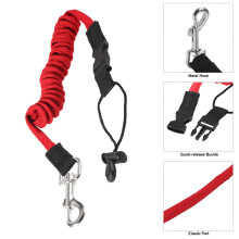 Elastic Paddle Leash for Kayak Canoe Fishing Rod 1.5m Red Blue Black