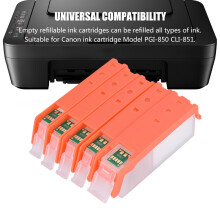 Refillable Ink Cartridge Set for Canon PGI-850 CLI-851 12.5ML/24ML