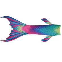 Kids Girls Swimsuit Bikini Set with Fish Tail, 5 Sizes, Colorful