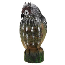 Solar Owl Decoy Bird Scarer Pest Repeller 19x18x42cm Eye Glow