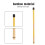 Durable Bamboo Drum Brushes Sticks Pair, Light Sound, Yellow 5