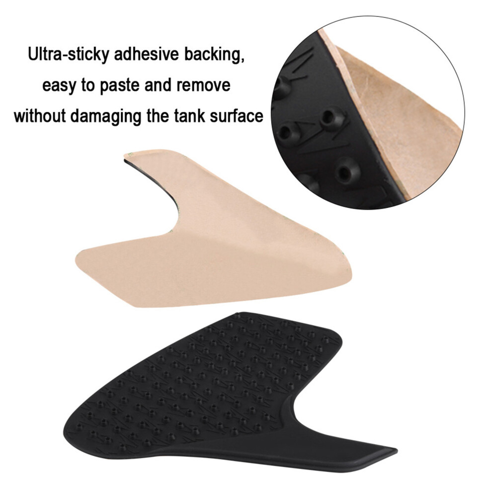 Pair Of Rubber Gas Tank Traction Pads For Ducati Monster 696 795 796 1100 Black 6941392918402