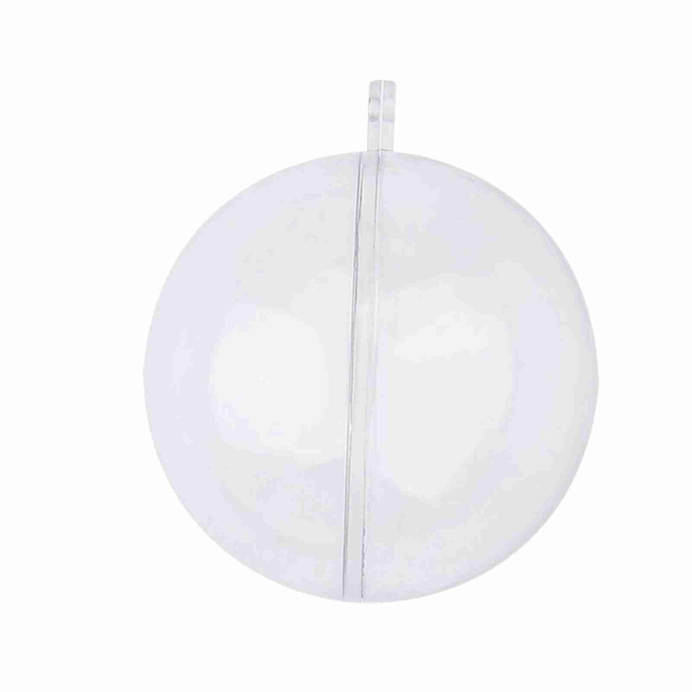 20 Clear Plastic Ornament Balls 8cm