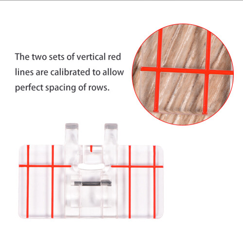 Clear Plastic Sewing Machine Foot for Parallel Stitching Fits Brother Machines