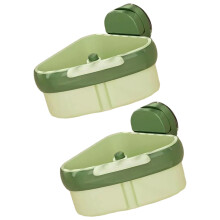 Strong Suction Cup Sink Basket Permanent Plastic Kitchen-Green