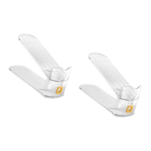 Customizable Shoe Shelf Clear Curvilinear Shelves Not-Clear 2