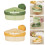Suction Cup Sink Strainer Vegetable Washer ABS Durable-Yellow 3