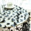 Artistic Tablecloth Washable Sheer Kitchen Party Use-Black XL 5