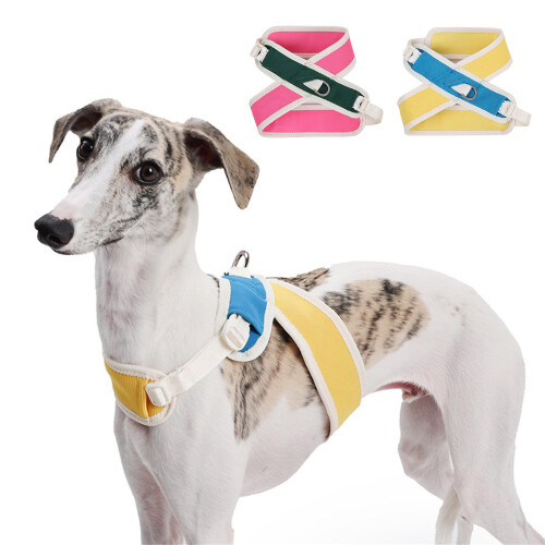 Secure X Back Design Dog Harnessly Adjustably Straps-Yellow XS 2