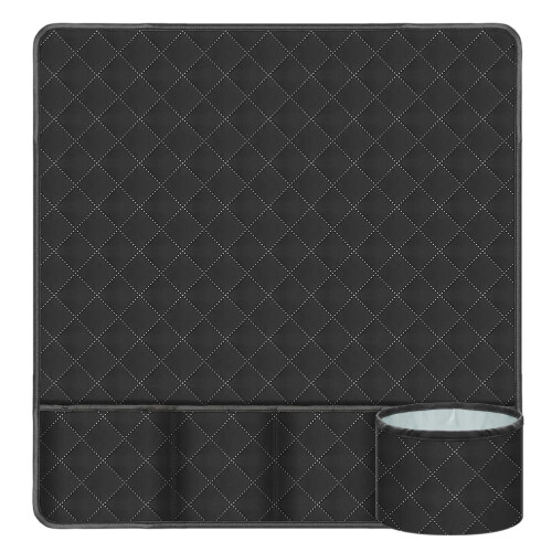 Waterproof Polyester Sewing Machine Pad With Pocket and-Black
